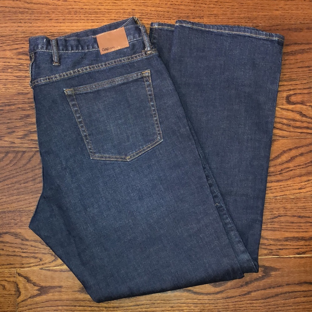 GAP Mens Dark Wash Denim Jeans 42x34 NWT - Picture 7 of 11